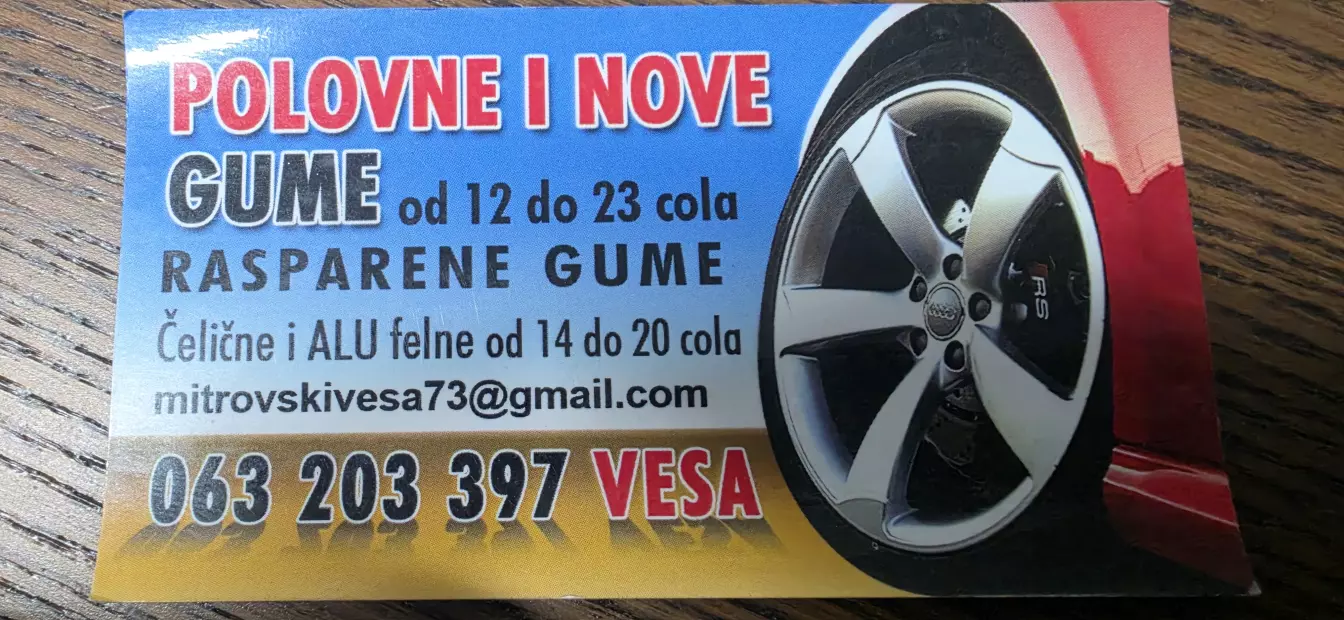 POLOVNE GUME VESA 