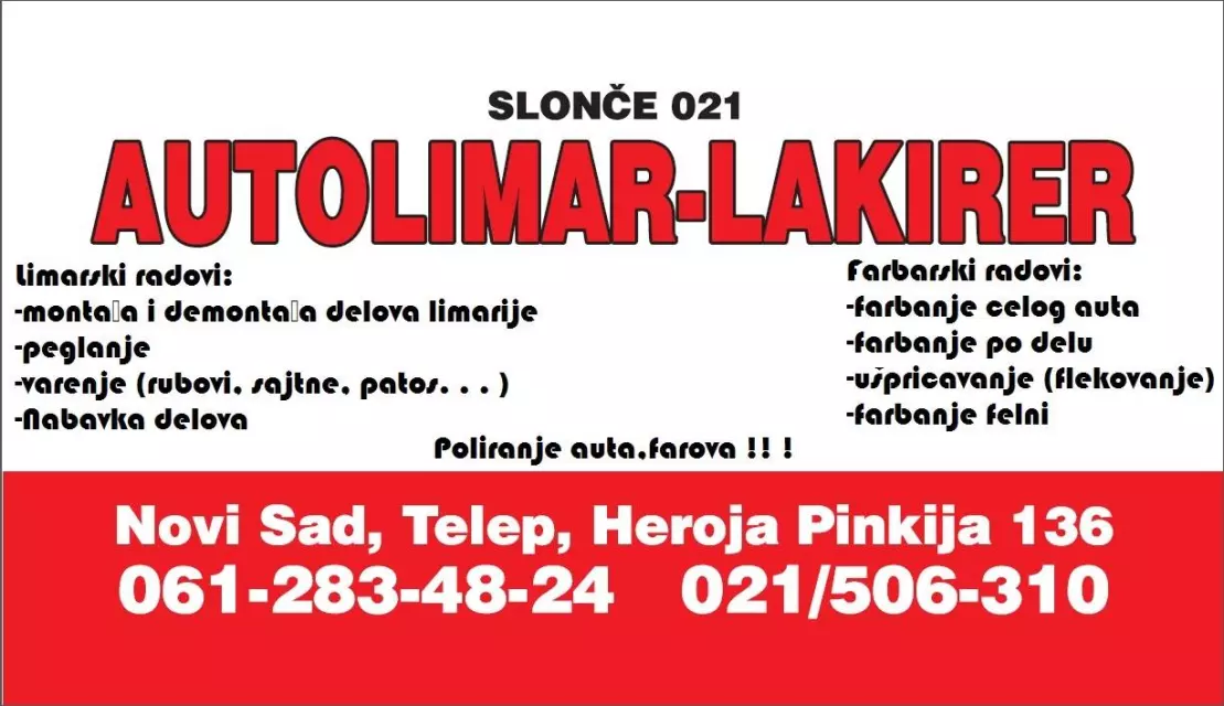 SERVIS SLONČE 021 NOVI SAD